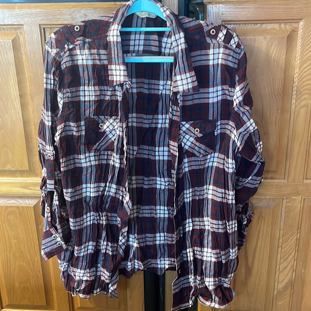 Plaid button down